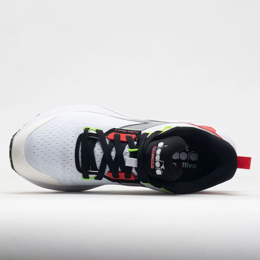 Diadora Mythos Blushield Vigore 2 Men's White/Black/Fiery Red 5 Diadora Mythos Blushield Vigore 2 Men's White/Black/Fiery Red - Image 3