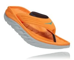 Hoka Men's Ora Recovery Flip (BOLR - Blazing Orange/Lunar Rock)