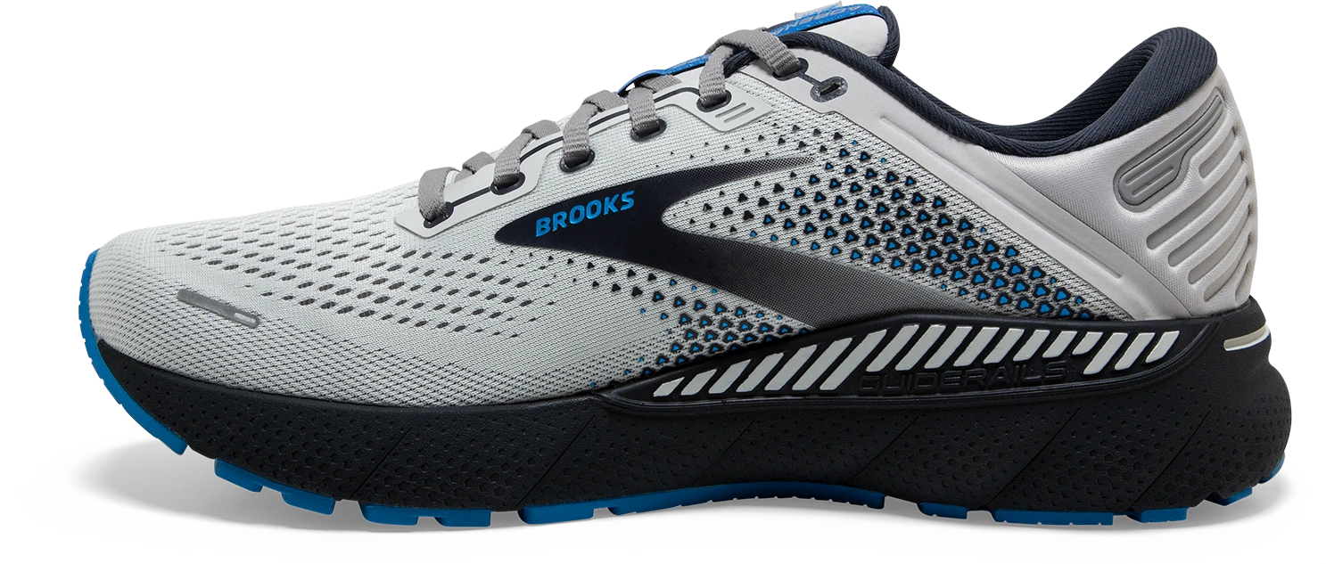 BROOKS Men's Adrenaline GTS 22 (023 - Oyster/India Ink/Blue) 4 BROOKS Men's Adrenaline GTS 22 (023 - Oyster/India Ink/Blue) - Image 2