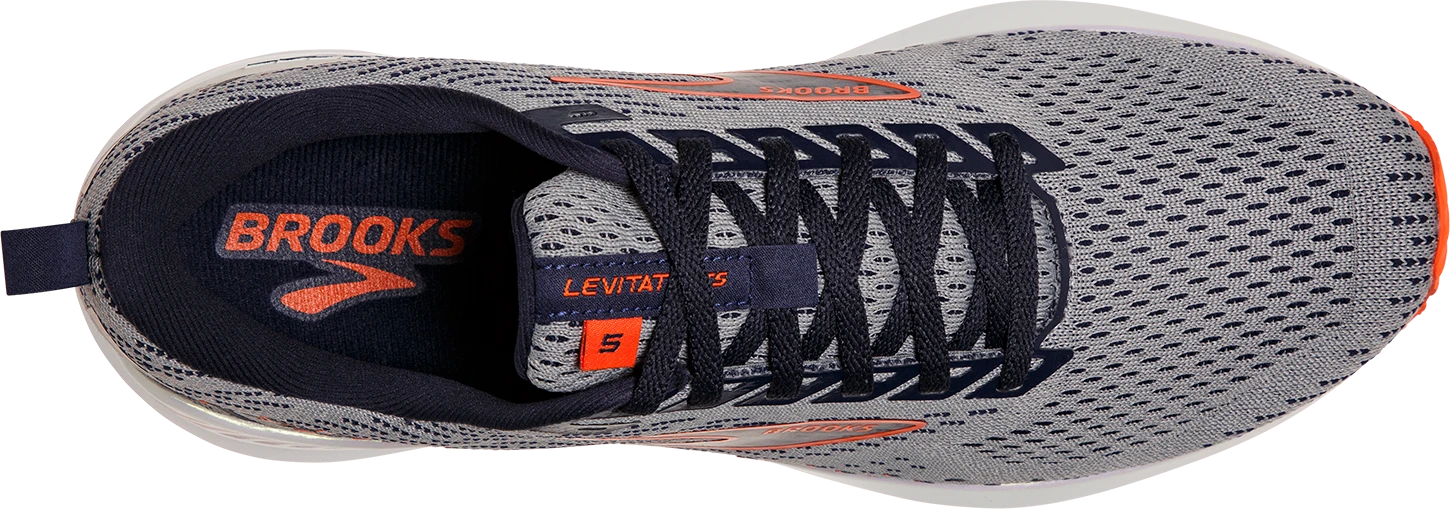 BROOKS Men's Levitate 5 GTS (034 - Grey/Peacoat/Flame) 7 BROOKS Men's Levitate 5 GTS (034 - Grey/Peacoat/Flame) - Image 5