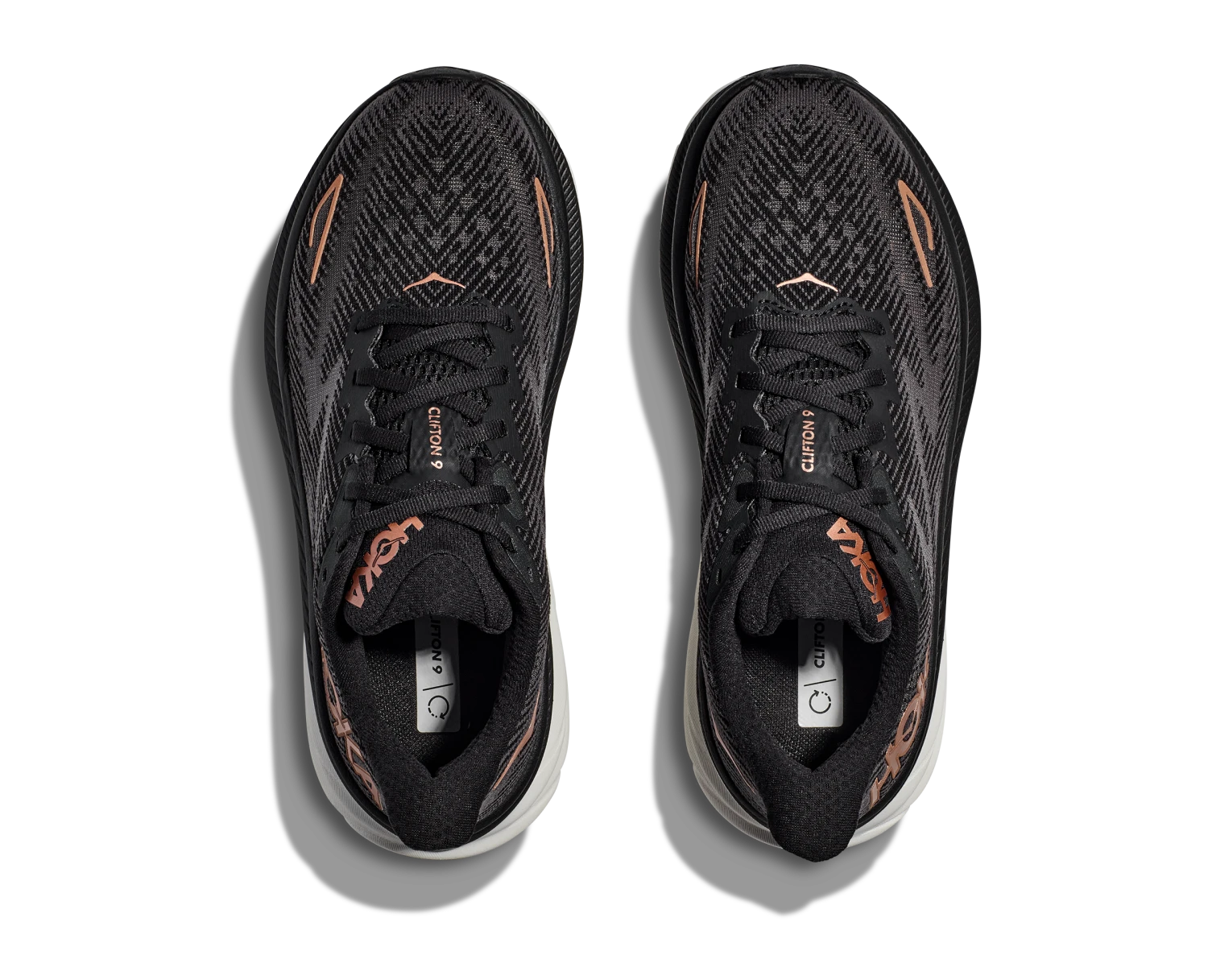 Hoka Women's Clifton 9 WIDE (BCPPR - Black/Copper) 7 Hoka Women's Clifton 9 WIDE (BCPPR - Black/Copper) - Image 5