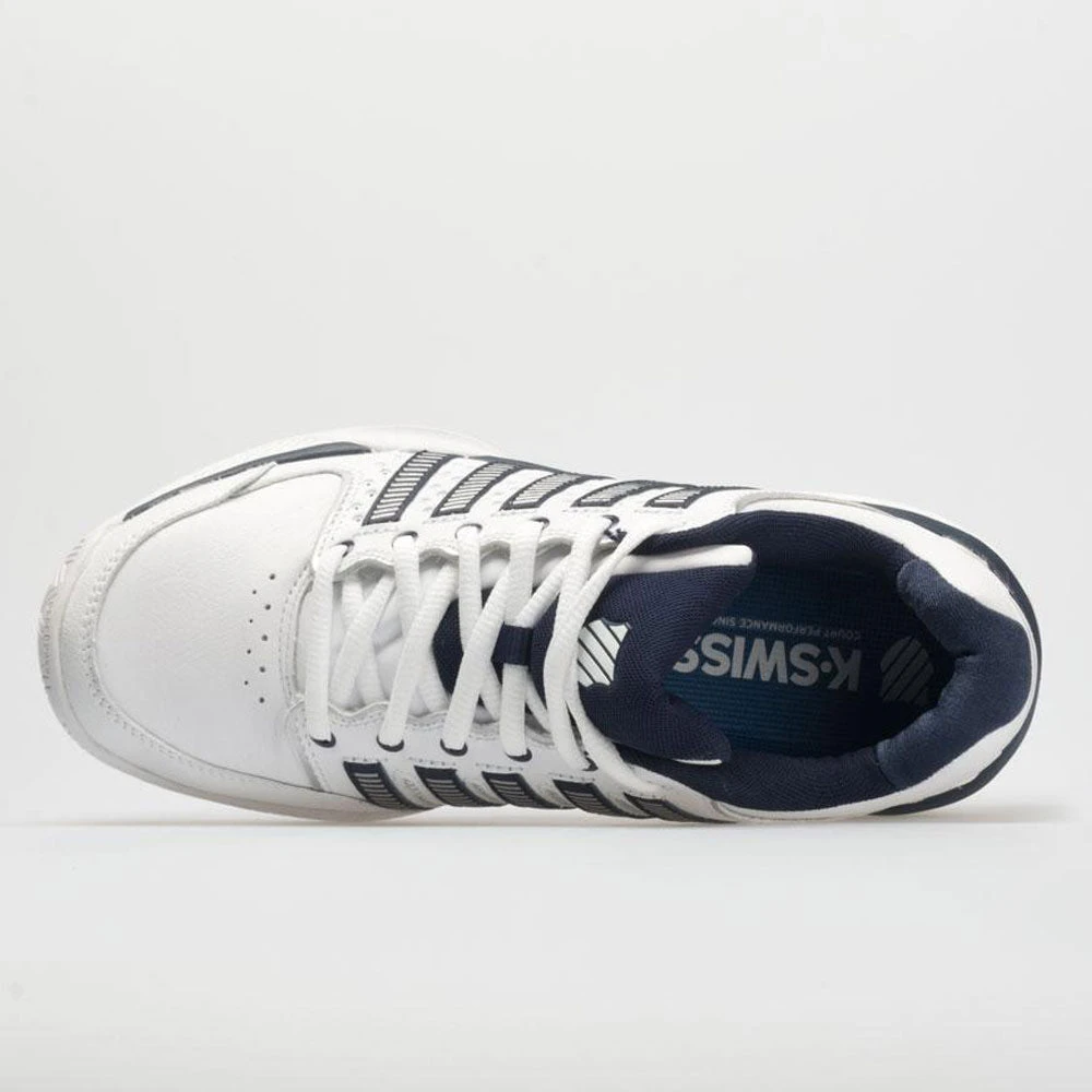 K-Swiss Hypercourt Express Leather Men's White/Navy/Silver 5 K-Swiss Hypercourt Express Leather Men's White/Navy/Silver - Image 3