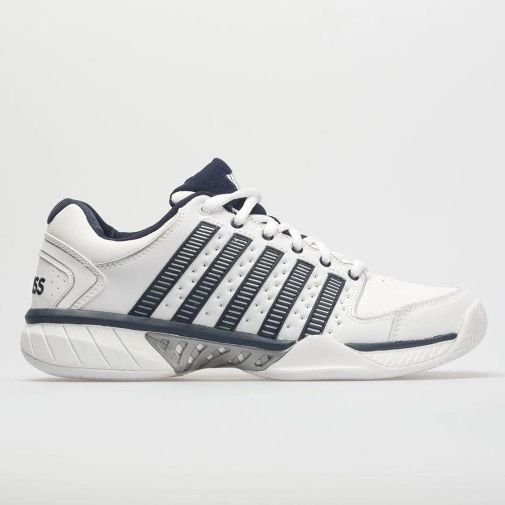 K-Swiss Hypercourt Express Leather Men's White/Navy/Silver 3 K-Swiss Hypercourt Express Leather Men's White/Navy/Silver