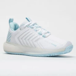 K-Swiss Ultrashot 3 Women's White/Blue Glow -Sneaker Hub Shop 116123 5