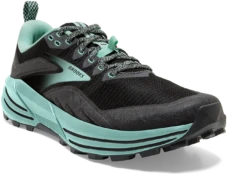 BROOKS Women's Cascadia 16 (049 - Black/Ebony/Yucca) -Sneaker Hub Shop 120363 049 A Cascadia 16