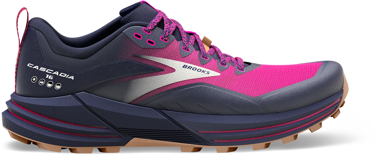 BROOKS Women's Cascadia 16 (425 - Peacoat/Pink/Biscuit) 3 BROOKS Women's Cascadia 16 (425 - Peacoat/Pink/Biscuit)