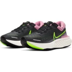 Nike Women's ZoomX Invincible Run Flyknit (002 - Black/Cyber/Elemental Pink -Sneaker Hub Shop 3A29904A 8DA9 4136 8409 DF2874894AEB