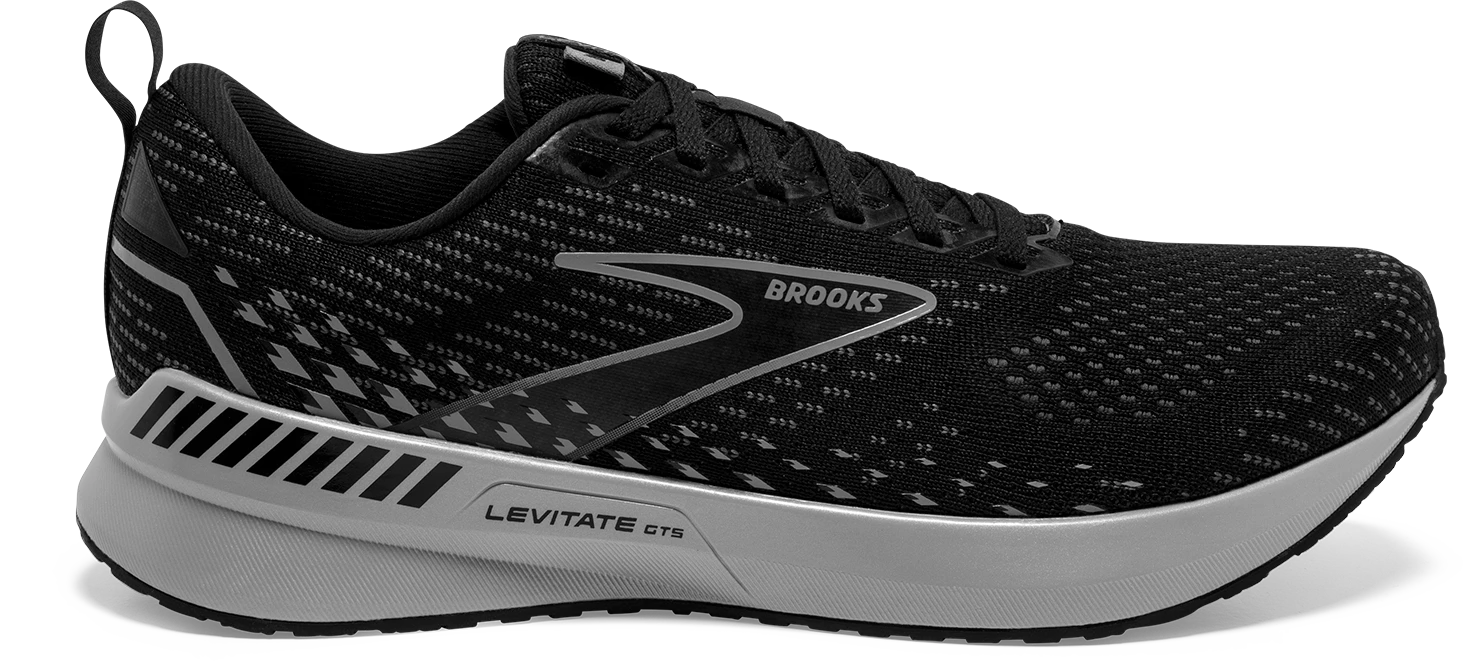 BROOKS Men's Levitate 5 GTS (051 - Black/Ebony/Grey) 3 BROOKS Men's Levitate 5 GTS (051 - Black/Ebony/Grey)