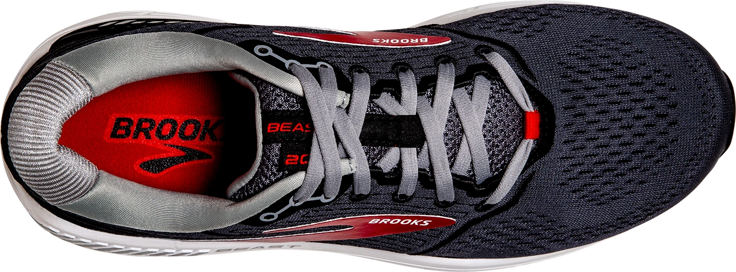 BROOKS Men's Beast '20 (019 - Blackened Pearl/Black/Red) 6 BROOKS Men's Beast '20 (019 - Blackened Pearl/Black/Red) - Image 4