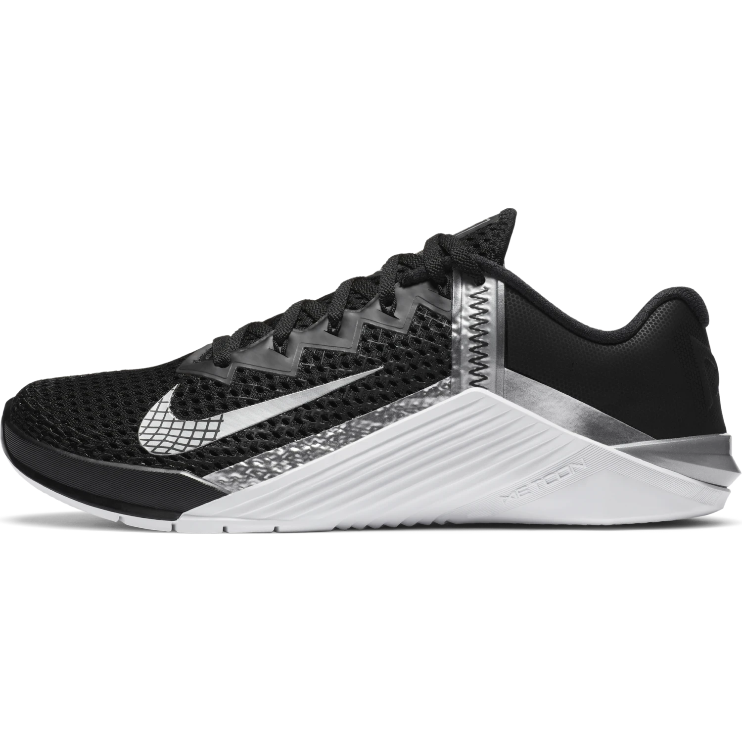 Nike Women's Metcon 6 (010 - Black/Metallic Silver-Metallic Silver) 4 Nike Women's Metcon 6 (010 - Black/Metallic Silver-Metallic Silver) - Image 2