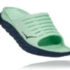 Hoka Men's Ora Recovery Slide (GAOS - Green Ash/Outer Space) -Sneaker Hub Shop GAOS1