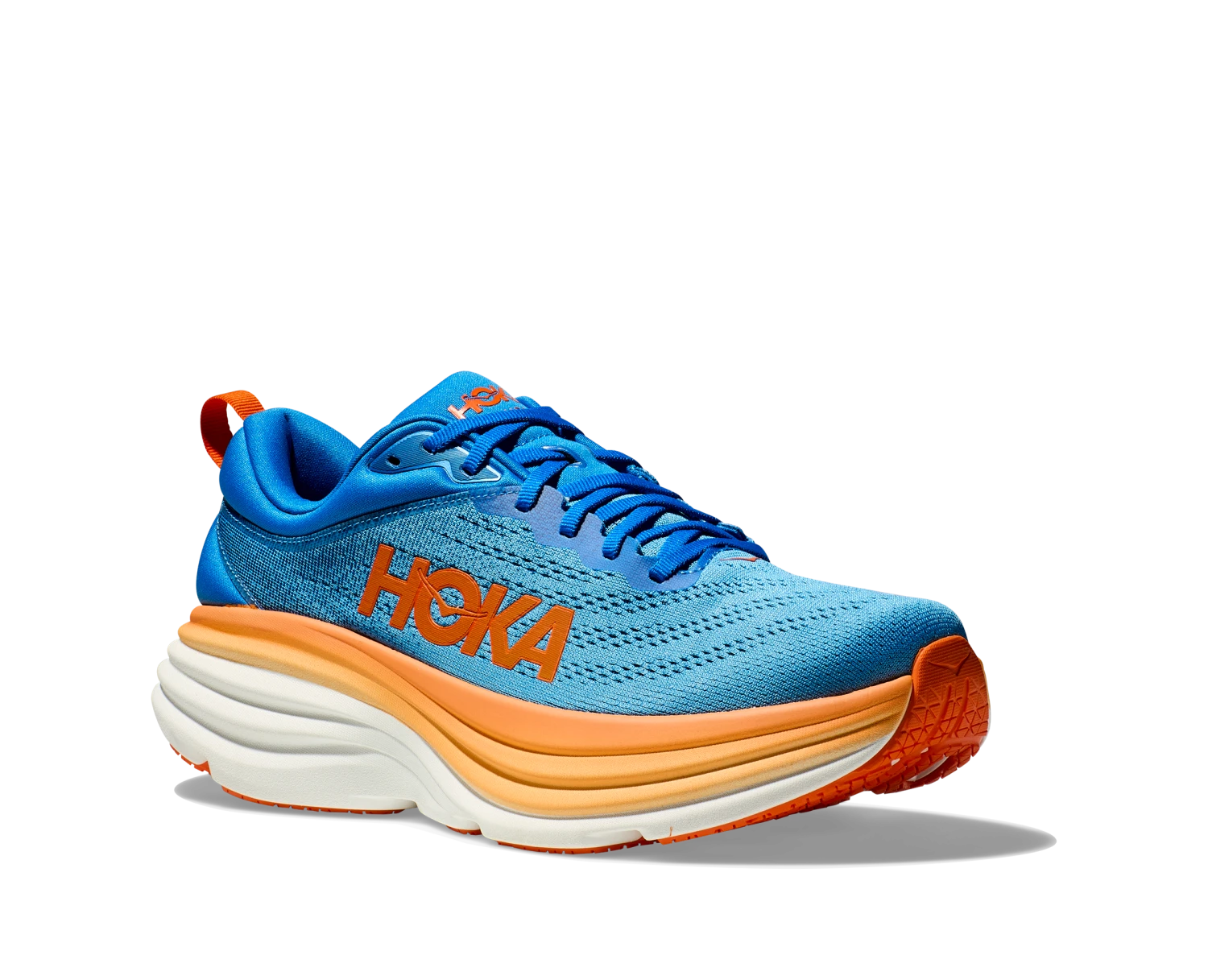 Hoka Men's Bondi 8 WIDE (CSVO - Coastal Sky/Vibrant Orange) 5 Hoka Men's Bondi 8 WIDE (CSVO - Coastal Sky/Vibrant Orange) - Image 3