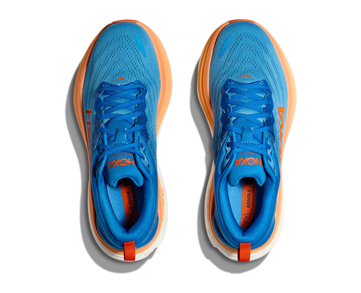 Hoka Men's Bondi 8 WIDE (CSVO - Coastal Sky/Vibrant Orange) 7 Hoka Men's Bondi 8 WIDE (CSVO - Coastal Sky/Vibrant Orange) - Image 5