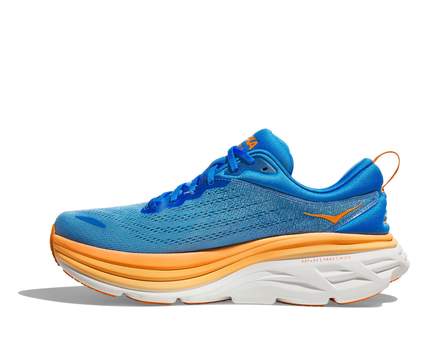 Hoka Men's Bondi 8 WIDE (CSVO - Coastal Sky/Vibrant Orange) 6 Hoka Men's Bondi 8 WIDE (CSVO - Coastal Sky/Vibrant Orange) - Image 4